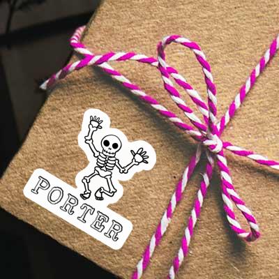 Porter Aufkleber Skelett Gift package Image
