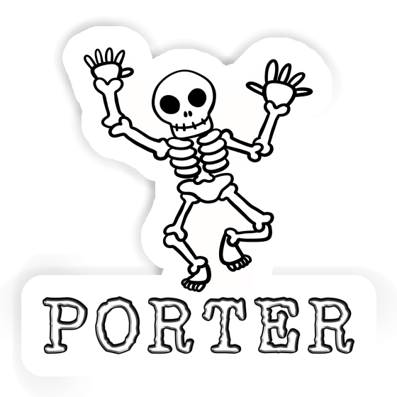 Skeleton Sticker Porter Laptop Image