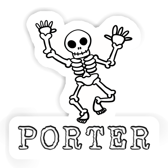 Sticker Skeleton Porter Image