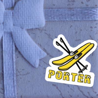 Autocollant Ski Porter Image