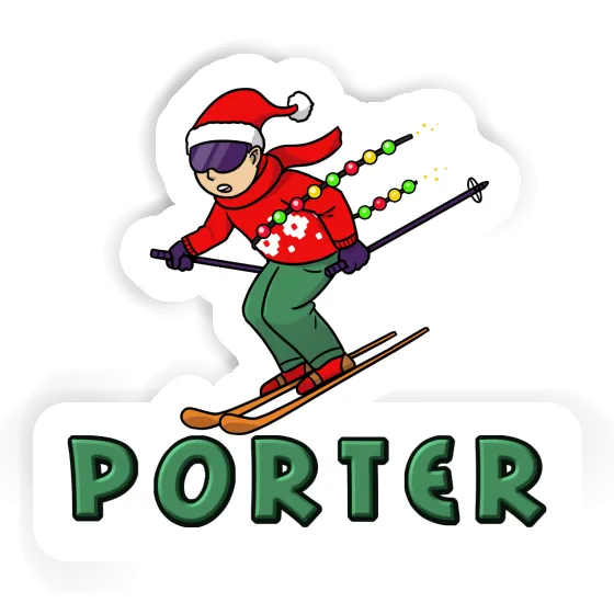 Aufkleber Skifahrer Porter Gift package Image