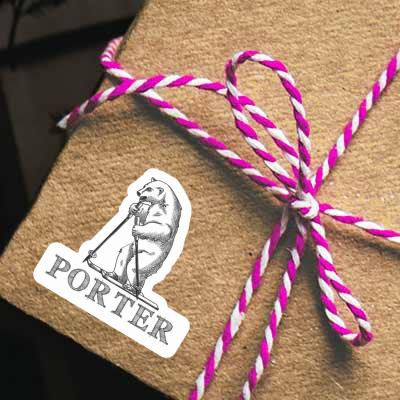 Aufkleber Porter Skifahrer Gift package Image