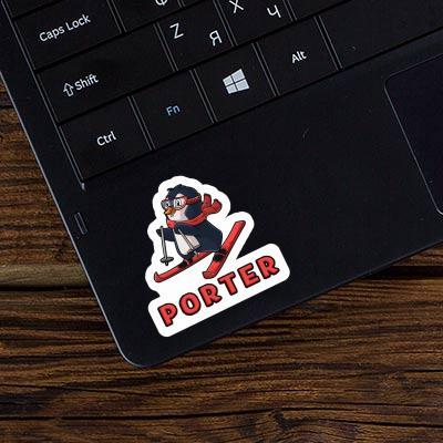 Skifahrerin Sticker Porter Image