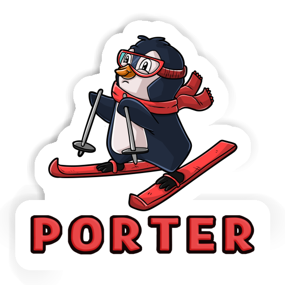 Skifahrerin Sticker Porter Gift package Image