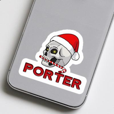 Porter Sticker Weihnachtstotenkopf Gift package Image