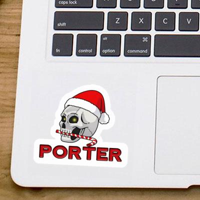 Porter Sticker Christmas Skull Image