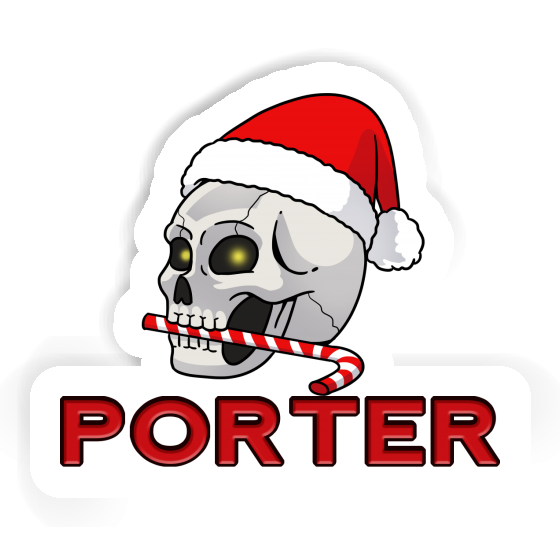 Porter Sticker Christmas Skull Image