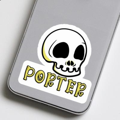 Aufkleber Porter Totenkopf Notebook Image
