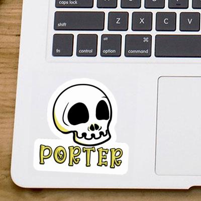 Aufkleber Porter Totenkopf Laptop Image