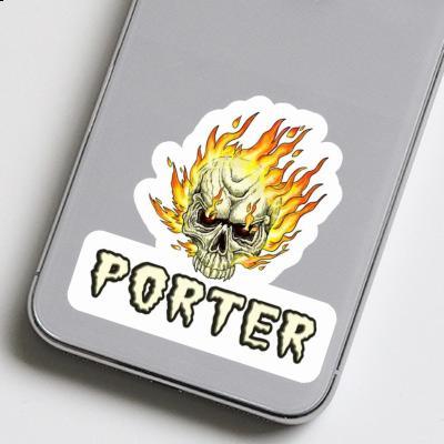 Skull Sticker Porter Notebook Image