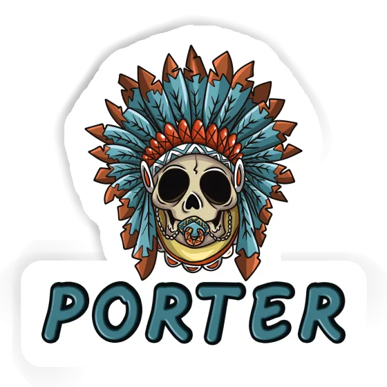 Porter Aufkleber Baby Totenkopf Image