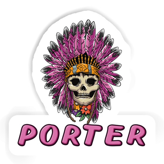 Porter Sticker Womens Skull Image