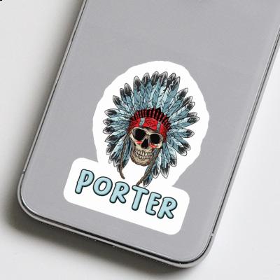 Indian Skull Sticker Porter Notebook Image