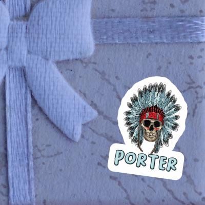 Aufkleber Indianer Totenkopf Porter Gift package Image