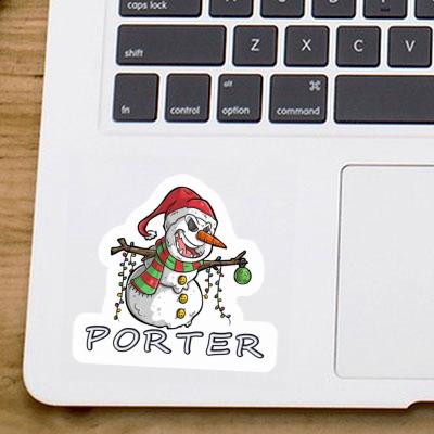 Schneemann Aufkleber Porter Gift package Image