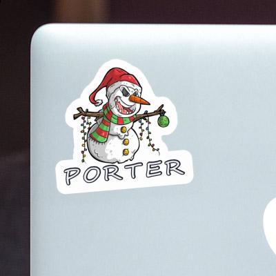 Bonhomme de neige Autocollant Porter Laptop Image