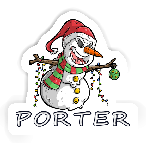 Porter Sticker Bad Snowman Notebook Image