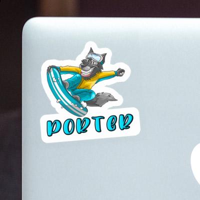 Sticker Porter Snowboarder Notebook Image