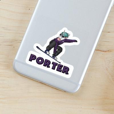 Porter Aufkleber Snowboarderin Gift package Image