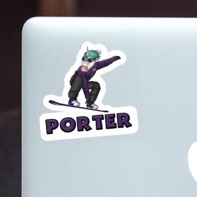 Sticker Porter Snowboarder Laptop Image