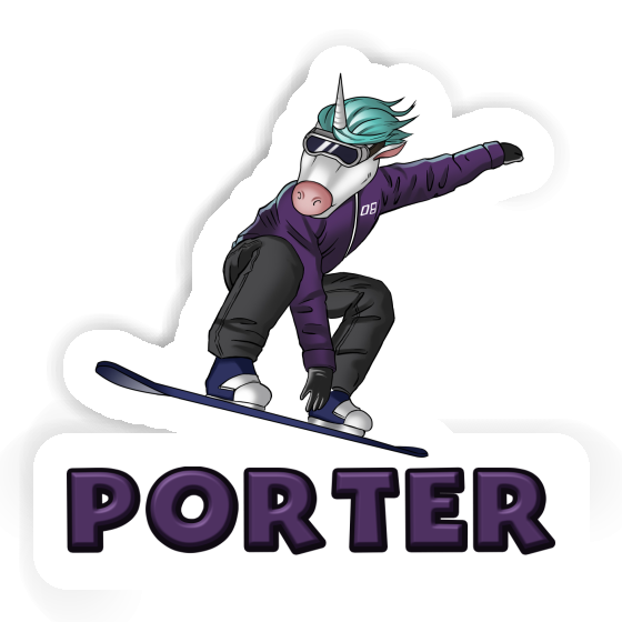 Porter Aufkleber Snowboarderin Gift package Image