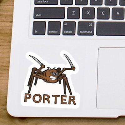 Porter Aufkleber Kampfspinne Laptop Image