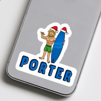 Autocollant Surfeur de Noël Porter Notebook Image