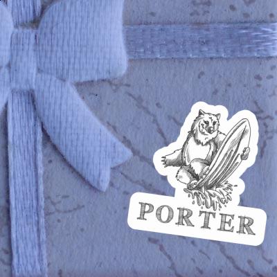 Porter Autocollant Surfeur Gift package Image