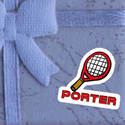 Porter Sticker Tennisschläger Notebook Image