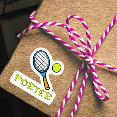 Tennis Racket Sticker Porter Notebook Image