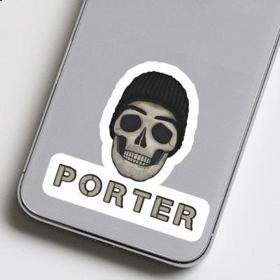 Sticker Porter Skull Laptop Image