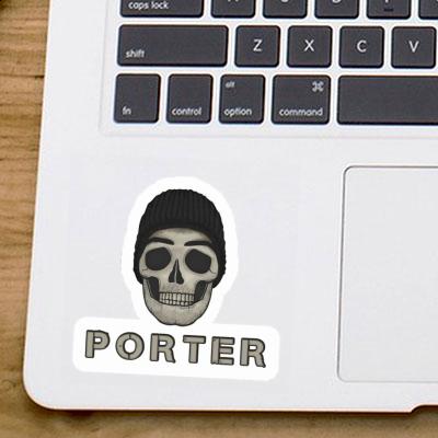 Porter Aufkleber Totenkopf Laptop Image