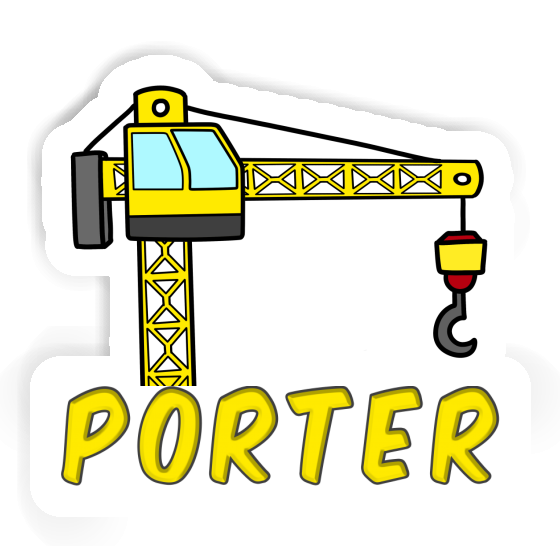Tower Crane Sticker Porter Laptop Image