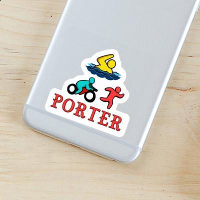 Porter Sticker Triathlete Image
