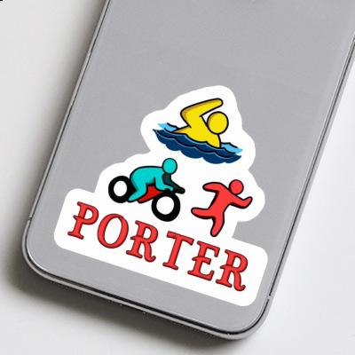 Porter Sticker Triathlete Laptop Image