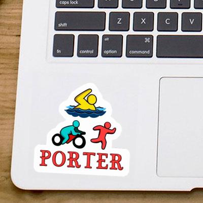 Aufkleber Porter Triathlet Laptop Image