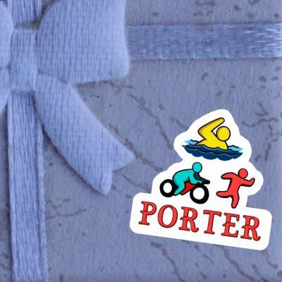 Porter Sticker Triathlete Image