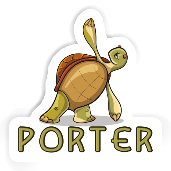 Tortue yoga Autocollant Porter Laptop Image