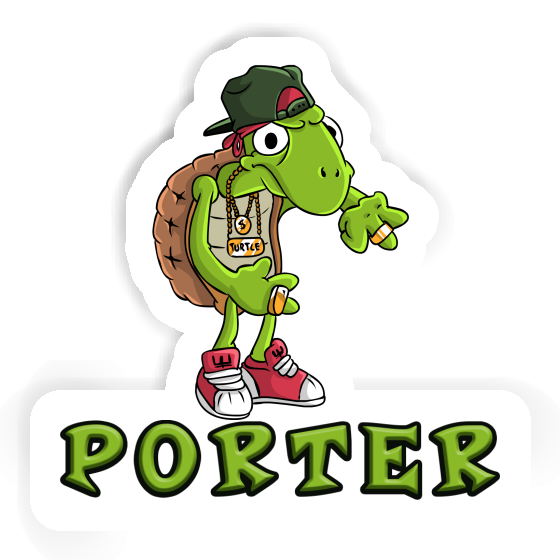 Sticker Hip Hop Turtle Porter Laptop Image