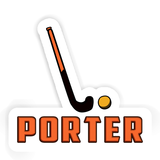 Sticker Porter Floorball Stick Laptop Image