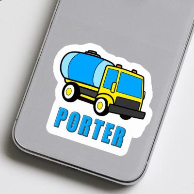 Porter Sticker Water Truck Laptop Image