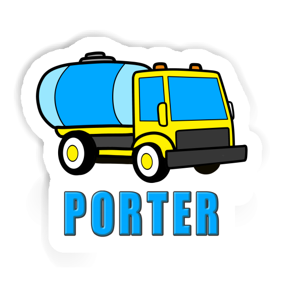 Porter Sticker Water Truck Laptop Image