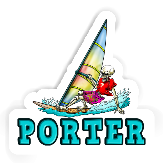 Sticker Porter Windsurfer Notebook Image