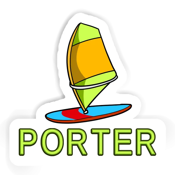 Sticker Porter Windsurfbrett Laptop Image