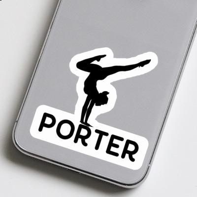 Porter Sticker Yoga Woman Laptop Image