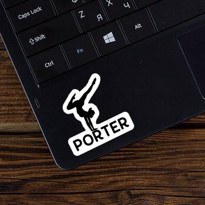 Porter Sticker Yoga Woman Laptop Image