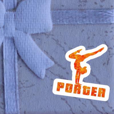 Yoga Woman Sticker Porter Image