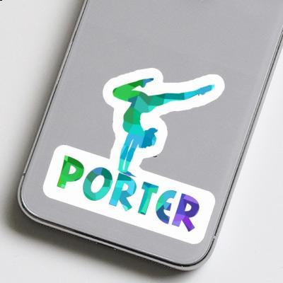 Yoga-Frau Aufkleber Porter Laptop Image