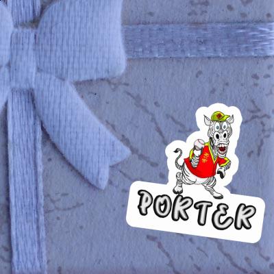 Porter Sticker Baseballer Laptop Image