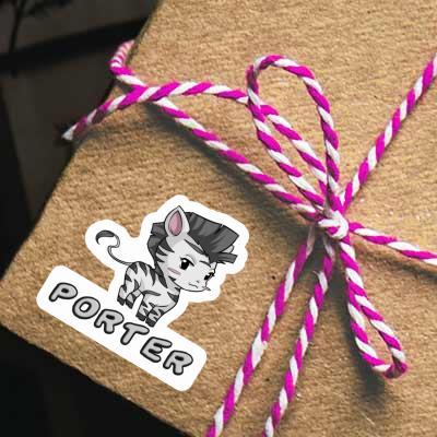 Aufkleber Zebra Porter Gift package Image